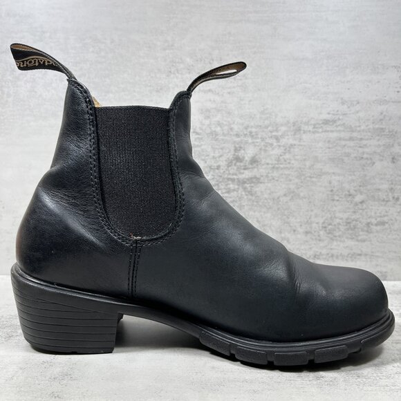 Blundstone 1671 Leather Heeled Chelsea Boots - Women's Size 6.5 - Black - Picture 2 of 9